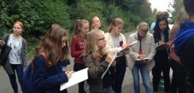 Schülerinnen des Fichte-Gymnasiums und ihre Austauschschüler