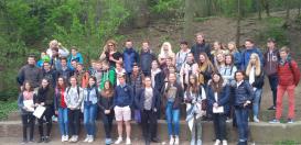 Schülerinnen und Schüler des Fichte-Gymnasiums mit ihren Gästen aus Frankreich.