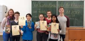Wettbewerb der vier Vorlesesieger der Klassen 6