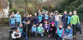 Gruppenfoto der Klasse 7a beim Klassentag im November.