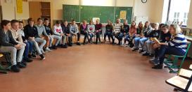 Fichte-Schülerinnen und -Schüler der Klassen 5-7 nehmen am diesjährigen Vorlesetag teil.