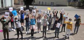 Die Teilnehmerinnen und Teilnehmer des diesjährigen Forder-Förder-Projekts am Fichte-Gymnasium, die trotz der besonderen Umstände ihre Expertenarbeit fertig stellten. Eine tolle Leistung!