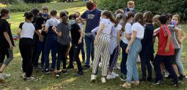 Die Klasse 6a beim Spiel "Kontaktor"