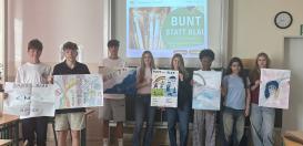 Im Rahmen des WPII-Faches „Fit & gesund“ nahm der Kurs an der Präventionskampagne „Bunt statt blau“ teil.