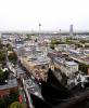 Die Aussicht auf die Stadt Köln von einem der beiden Türme des Kölner Doms.